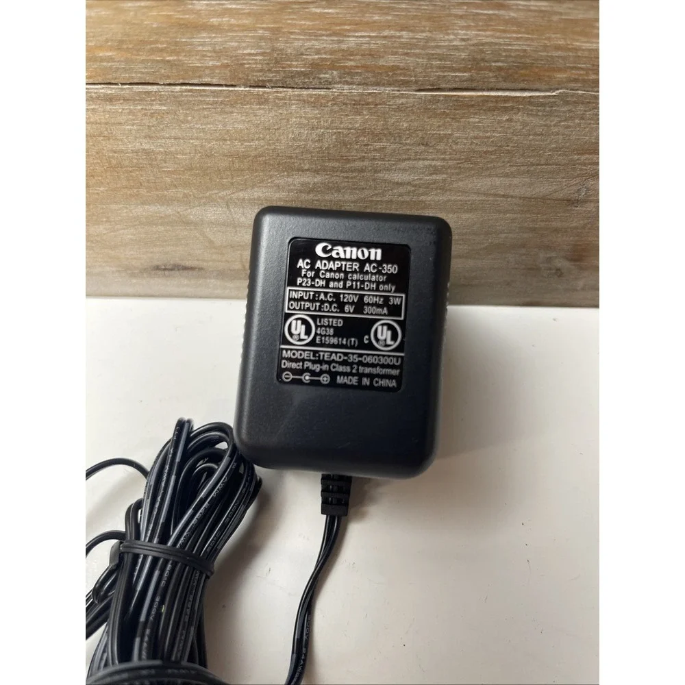 CANON AC-350 Power Adapter Model: TEAD-35-060300U for P23-DH & P11-DH Calculator